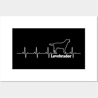 Labrador Lovebrador Heartbeat Pulse Gift Posters and Art